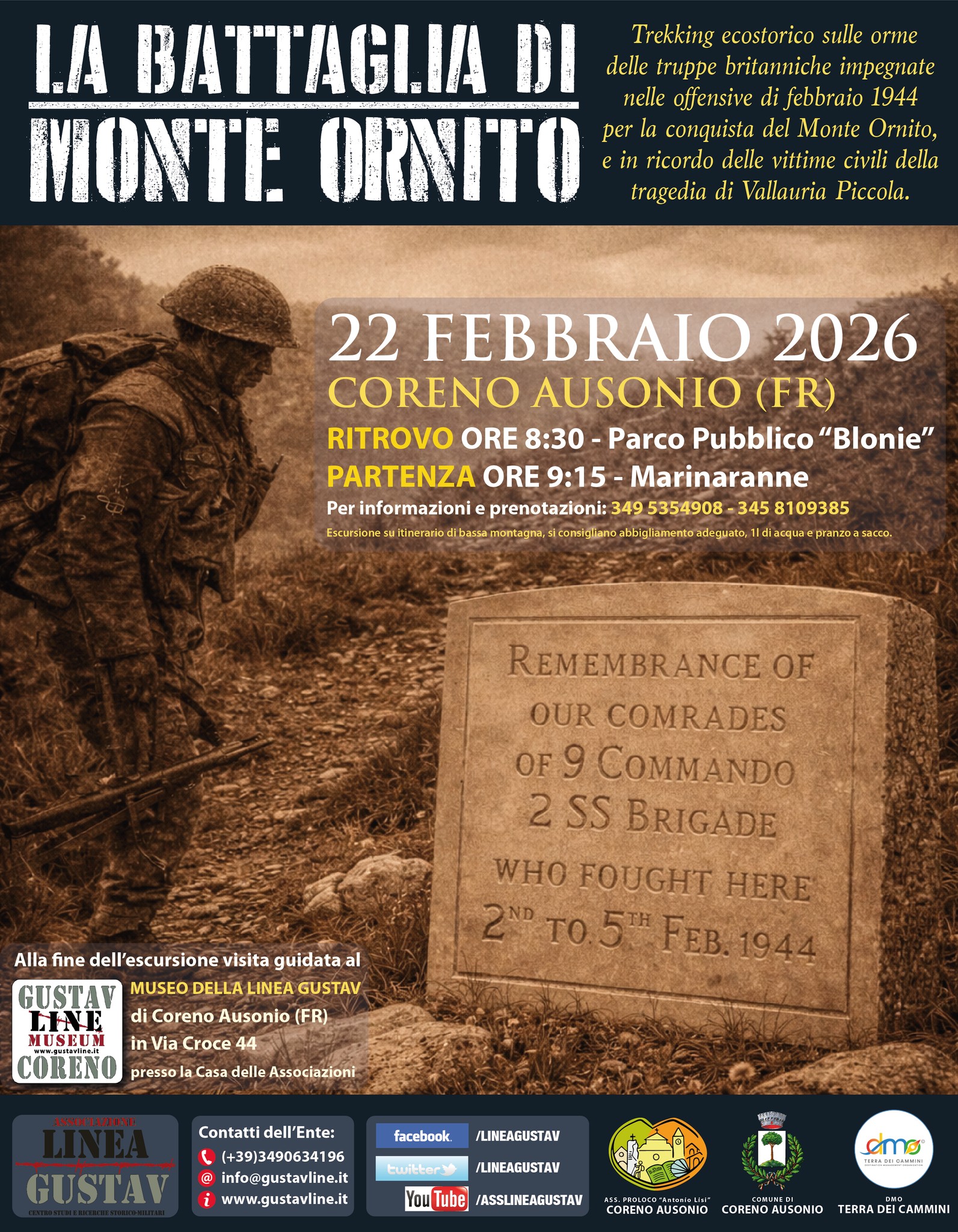 Trekking ecostorico La Battaglia di Monte Ornito – 22 febbraio 2026